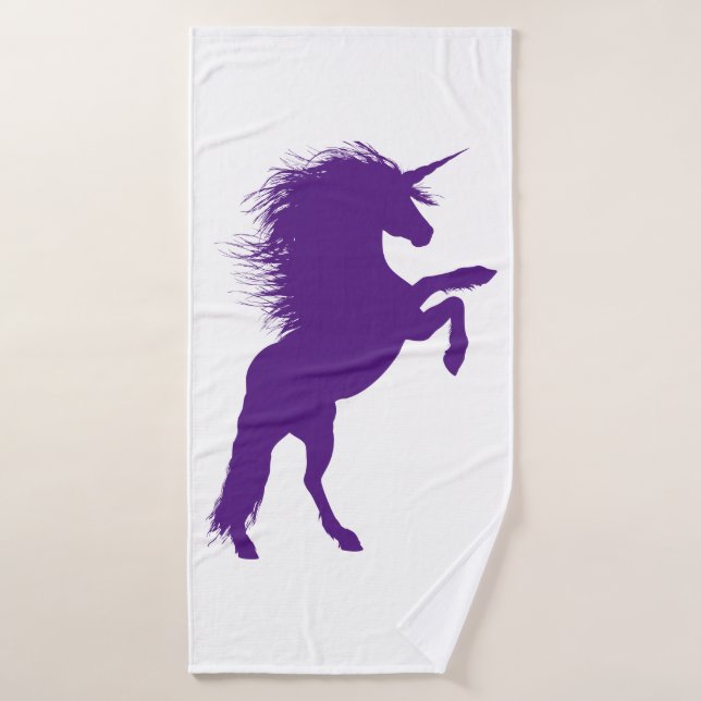 Purple Unicorn Bath Towel Set (Bath Towel)