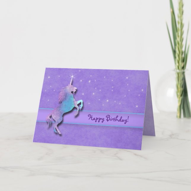 Purple Unicorn Card (Front)