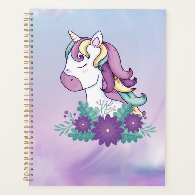 Purple Unicorn Children Planner (Front)