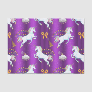 Purple Unicorn Christmas Tissue Paper