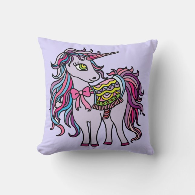 Purple Unicorn Cushion (Front)