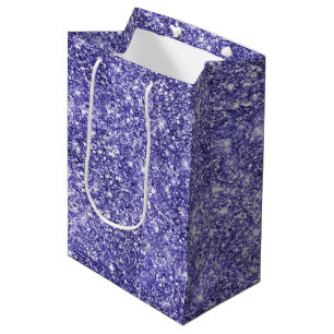 Purple Unicorn Glitter Birthday  Medium Gift Bag
