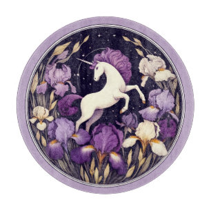 Purple Unicorn irises Unicorns Iris Cutting Board