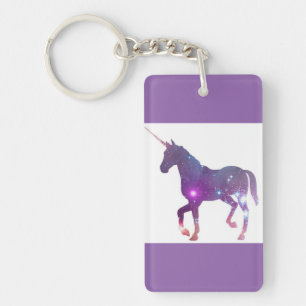 PURPLE UNICORN KEY RING