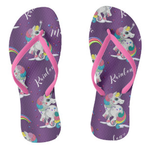 Purple Unicorn Magic Thongs