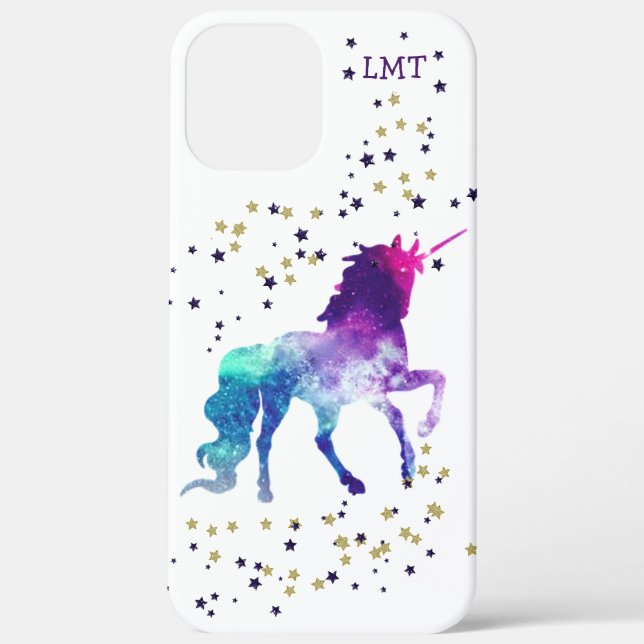 Purple Unicorn Monogram Case-Mate iPhone Case (Back)