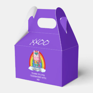 Purple Unicorn Party Favour Box