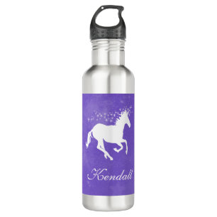 Purple Unicorn Personalised 710 Ml Water Bottle