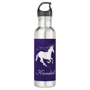 Purple Unicorn Personalised 710 Ml Water Bottle