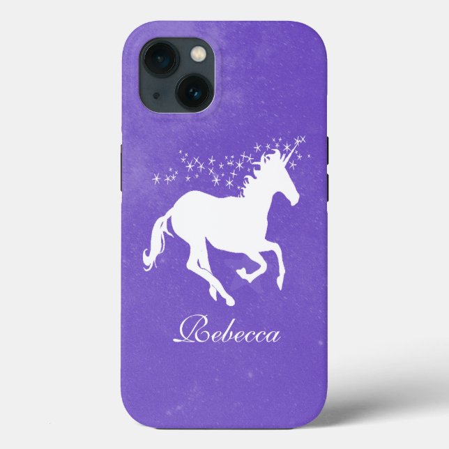 Purple Unicorn Personalised Case-Mate iPhone Case (Back)