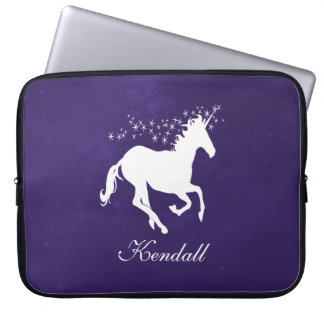 Purple Unicorn Personalised Laptop Sleeve