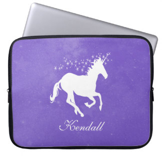 Purple Unicorn Personalised Laptop Sleeve