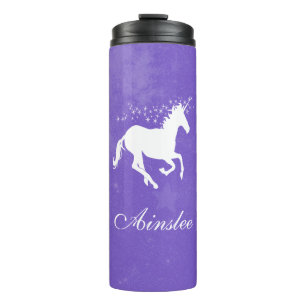 Purple Unicorn Personalised Thermal Tumbler