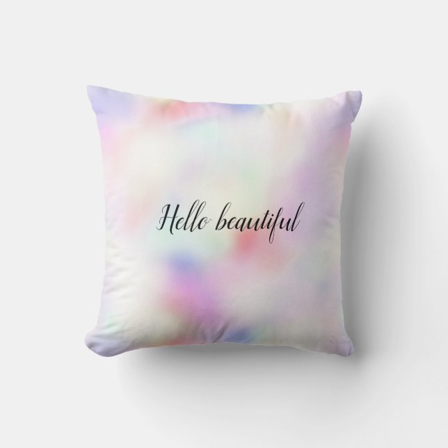 Purple Unicorn Pink Peach Rainbow          Cushion (Front)