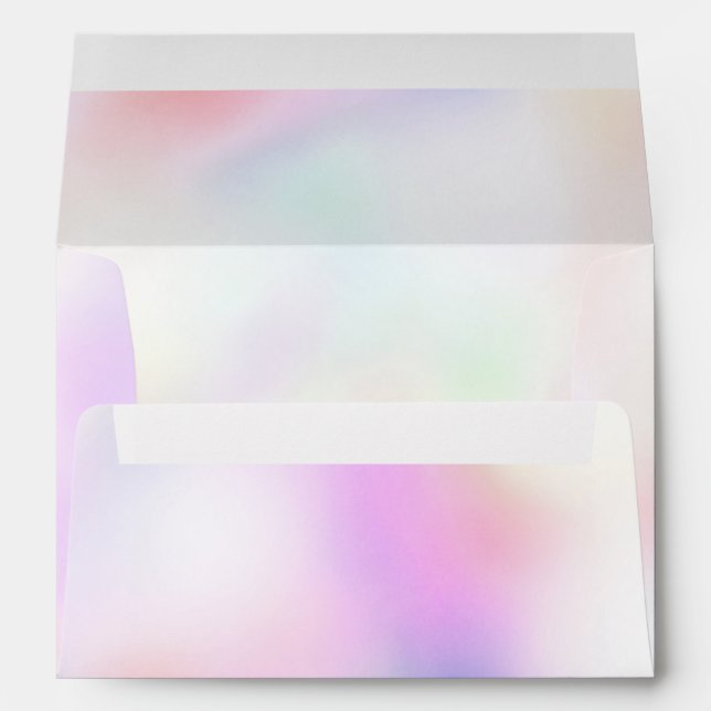 Purple Unicorn Pink Peach Rainbow    Envelope (Back (Bottom))