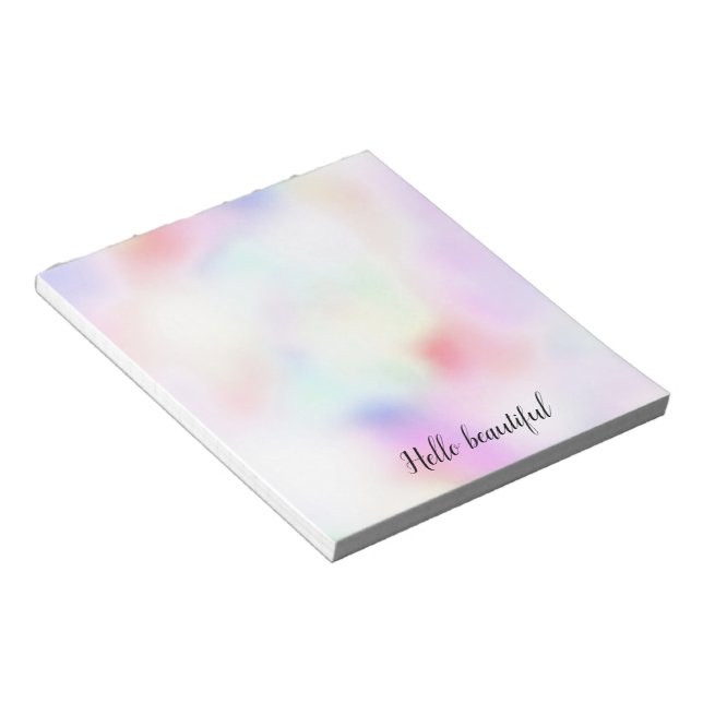 Purple Unicorn Pink Peach Rainbow         Notepad (Angled)