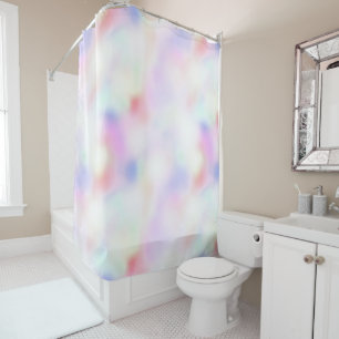 Purple Unicorn Pink Peach Rainbow  Shower Curtain