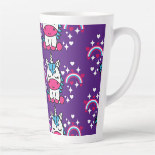 Purple Unicorn Pony Latte Mug