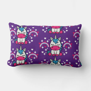 Purple Unicorn Pony Lumbar Cushion