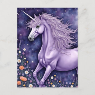 Purple Unicorn Postcard