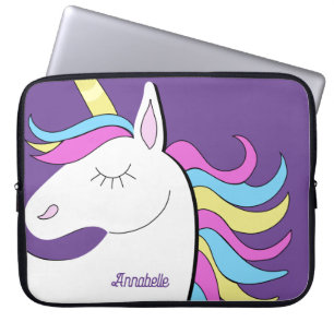 Purple Unicorn Pretty Unicorns Fantasy Laptop Sleeve