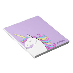 Purple Unicorn Pretty Unicorns Fantasy Notepad
