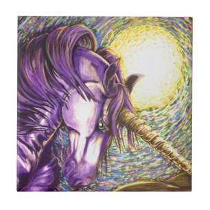 purple unicorn tile