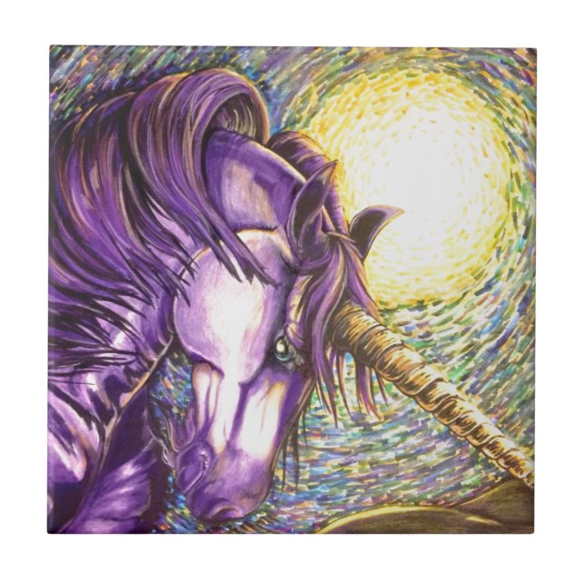 purple unicorn tile (Front)