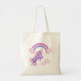Purple Unicorn Tote Bag