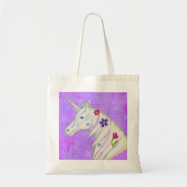 Purple Unicorn tote bag (Front)