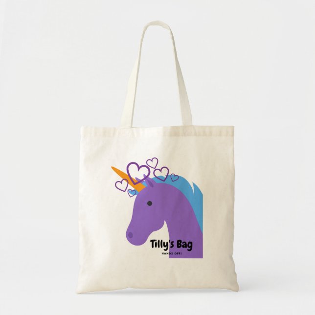 Purple Unicorn Tote Bag (Front)