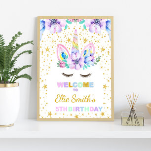 Purple Unicorn Welcome Signs