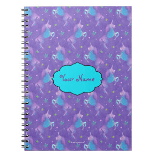 Purple Unicorns Pink Stars Notebook