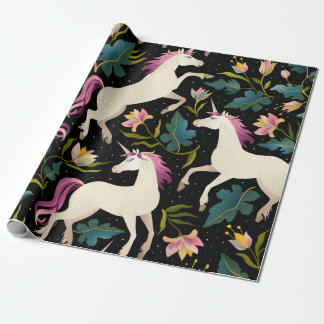 Purple Unicorns Wrapping Paper