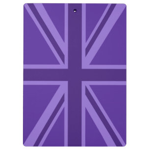 Purple Union Jack Design Clipboard