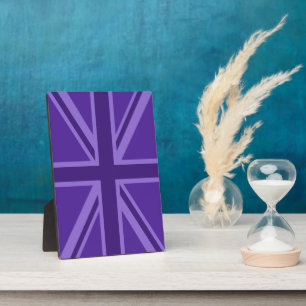 Purple Union Jack Design Plaque