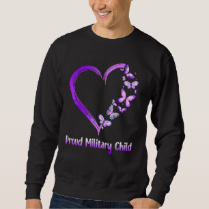 Purple Up For Kids Military Child Month Bleached B Sweatshirt