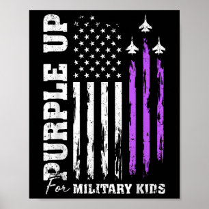 Purple Up For Military Child Flag Military Child M Poster