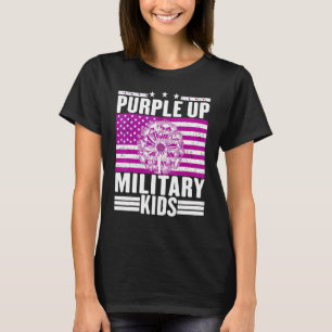 Purple Up For Military Child Month Dandelion Spark T-Shirt