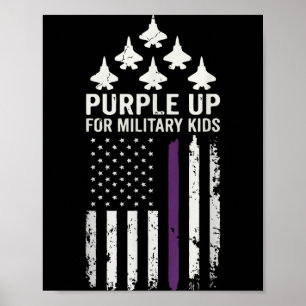 Purple Up for Military Child Month of The Military Poster