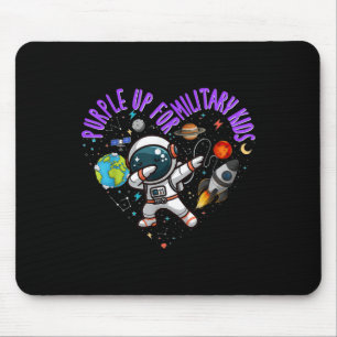 Purple Up For Military Kids Astronaut Military Chi Mouse Pad