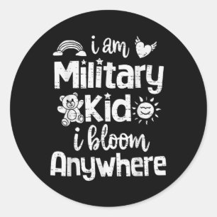 Purple Up For Military Kids Children Military Chil Classic Round Sticker