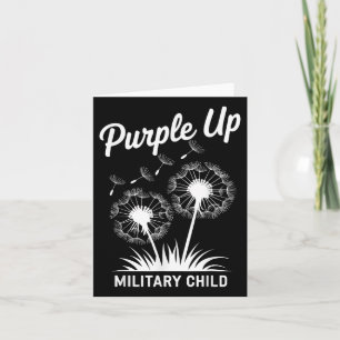 Purple Up For Military Kids Dandelion Military Chi Card