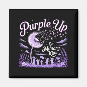Purple Up for Military Kids Dandelion Military Magnet