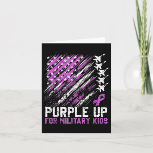 Purple Up For Military Kids Flag Military Child Mo Card