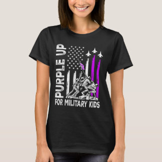 Purple Up For Military Kids Flag Military Child Mo T-Shirt
