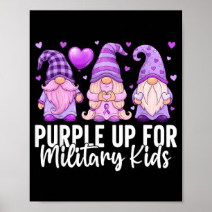 Purple Up for Military Kids Gnomes Month of Poster