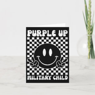 Purple Up For Military Kids Groovy Military Child Card