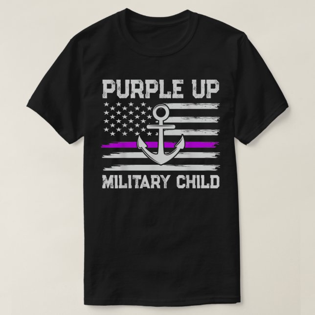 Purple Up For Military Kids  Military Child Month4 T-Shirt (Design Front)