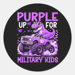 Purple Up for Military Kids Military Child Month Classic Round Sticker